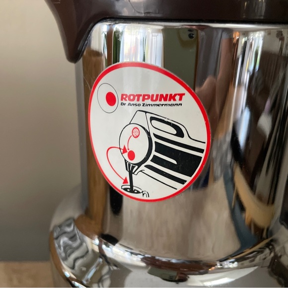 Vintage Dr Zimmermann Chrome Thermos Pitcher Made in West Germany Coffee MCM - Picture 2 of 15